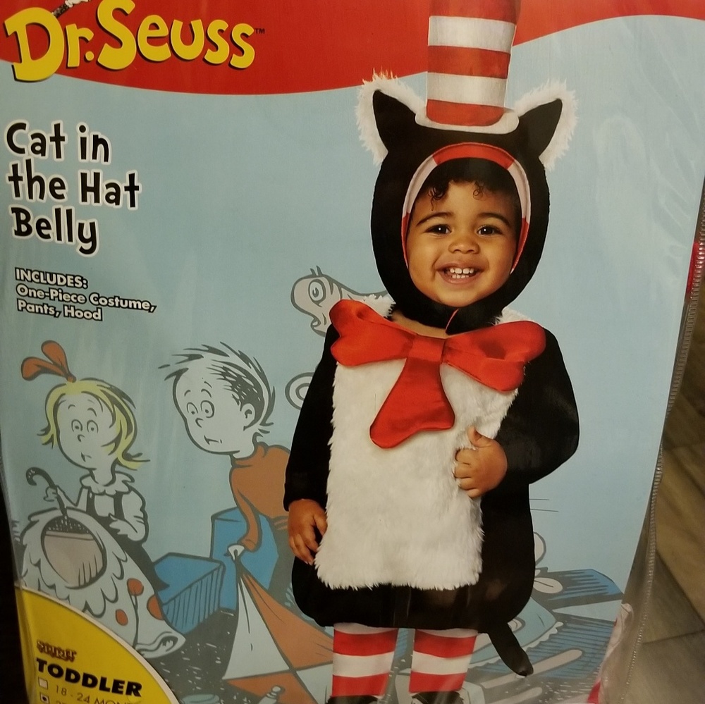 Brand new toddler cat in the hat costume